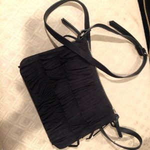 Black fringe crossbody
